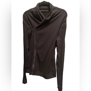 Women’s size 12 Lululemon black drape front zip-up jacket